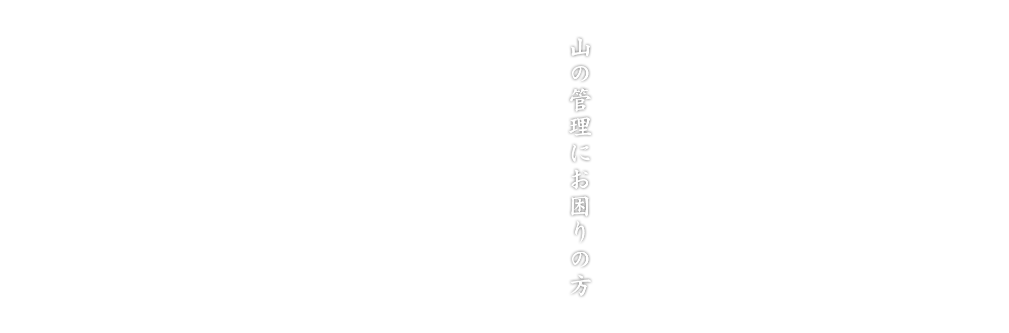 山の管理にお困りの方